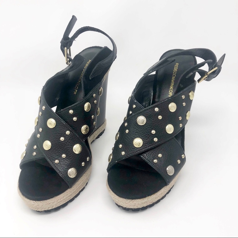 REBECCA MINKOFF 'Kimiko' Studded Wedge‎ Sandal